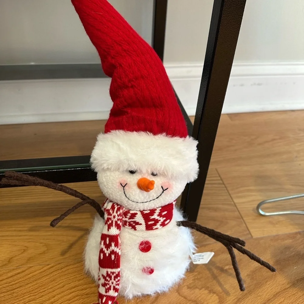 Burton Black and White Snowman Plush